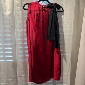 Prada Red Mini Dress with Black Bow